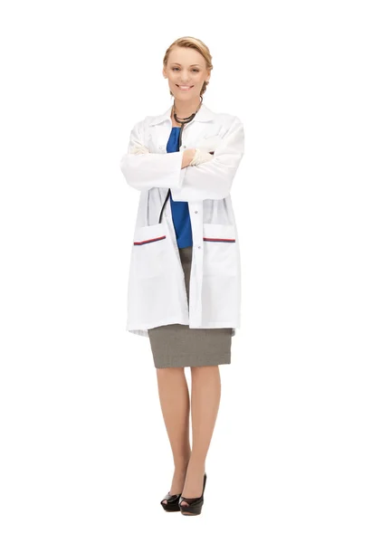 Привлекательная женщина-врач со стетоскопом Лицензионные Стоковые Фото
