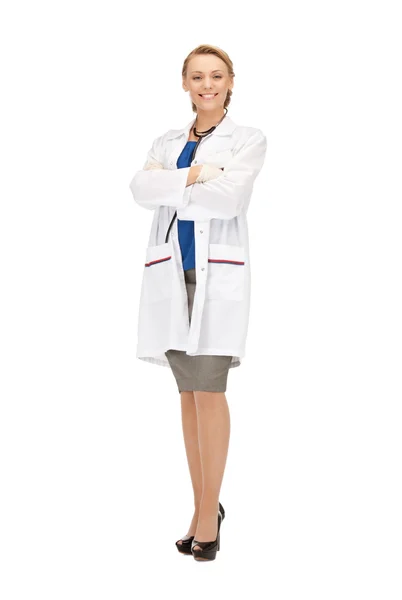 Attraente medico femminile con stetoscopio — Foto Stock