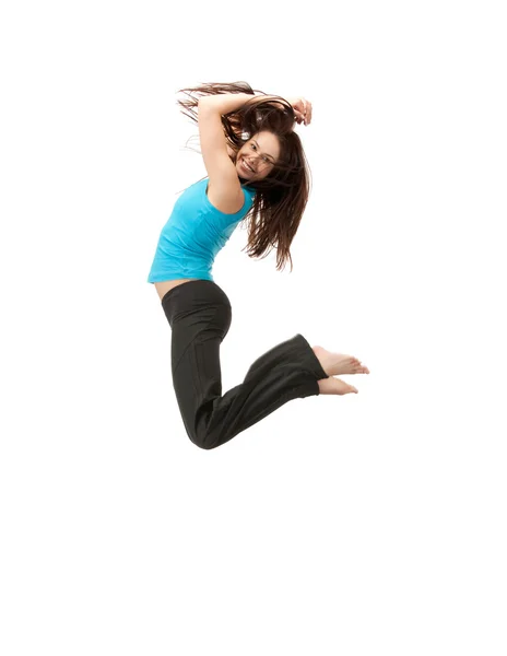 Sportieve meisje springen — Stockfoto