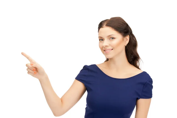 Бізнес-леді вказуючи пальцем — стокове фото