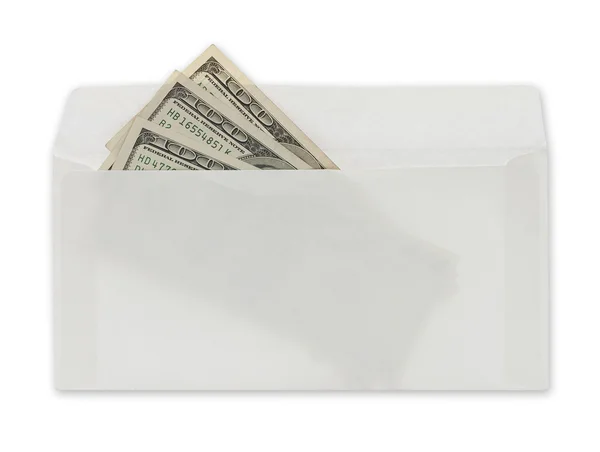Деньги в конверте — стоковое фото