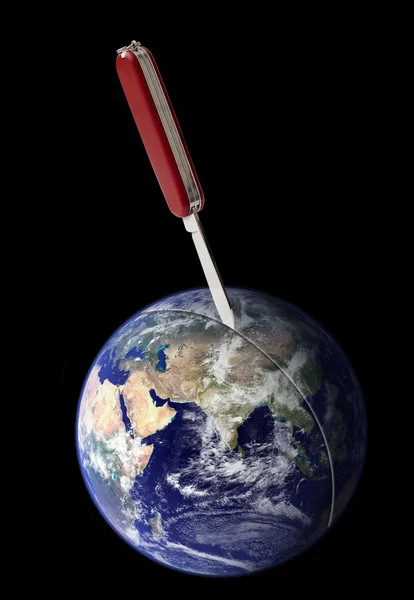 Violent separation of Earth — Stock Photo, Image