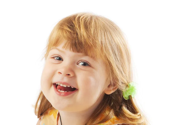 Preschool meisje lachen — Stockfoto