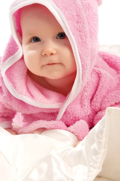 Baby in rosa — Stockfoto