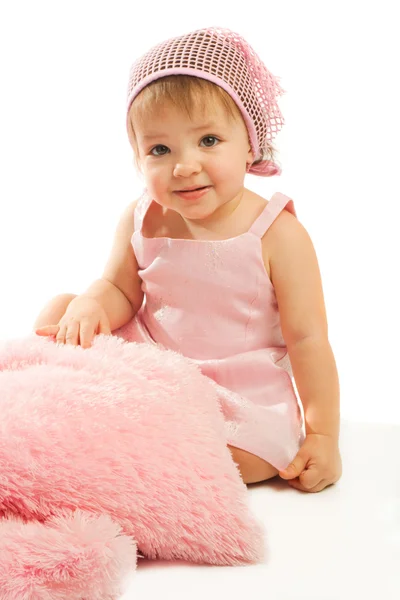 Toddler in pink — Stock Photo, Image