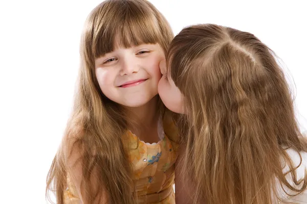 Kissing one's sister — Stock Photo, Image