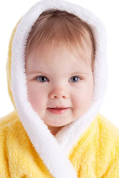 Baby in bath gown — Stock Photo, Image