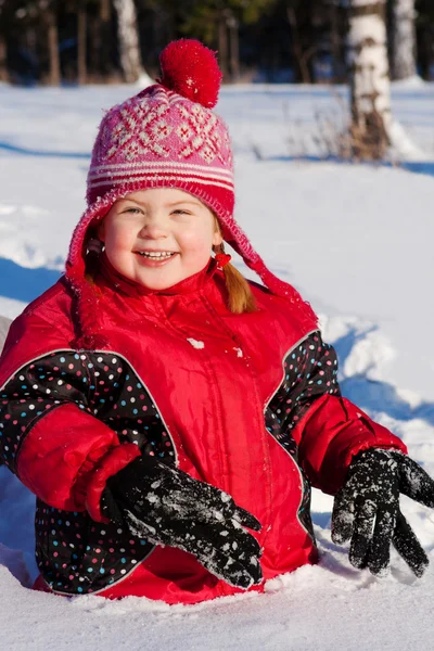 Playing in the snow — Stock Photo, Image