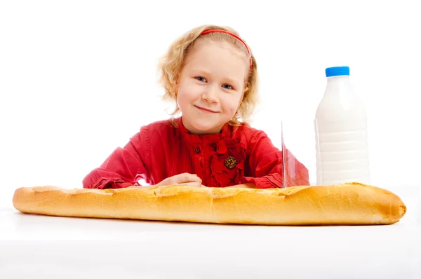 Roti dan susu — Stok Foto