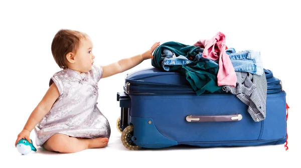 Kufr dítě — Stock fotografie