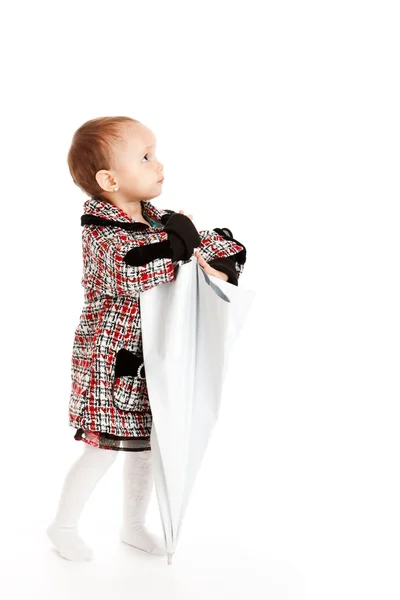Baby with umbrella — Stock Photo, Image