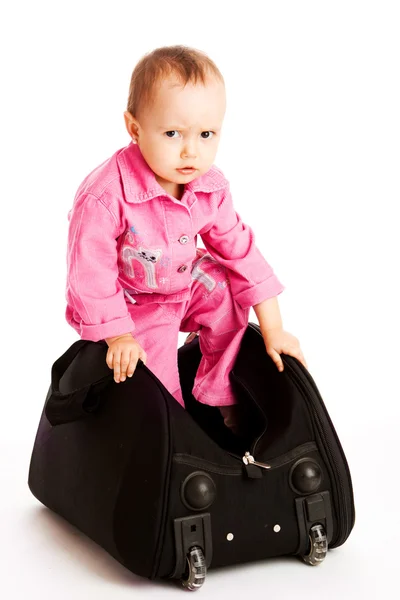 Baby i väska — Stockfoto