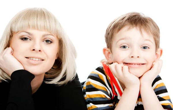 Smiling mother and son — Stock Photo, Image