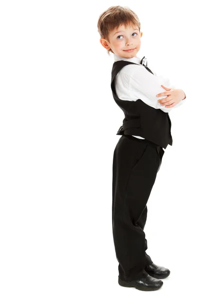 Boy with hands folded — Stock Photo, Image