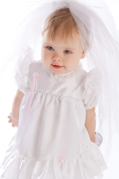 Little girl with veil Stock Picture