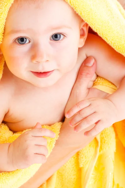 Baby handdoek in — Stockfoto