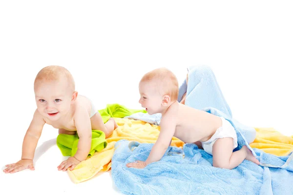 Babies crawling — Stock Photo, Image