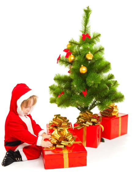 Baby in santa costume — Stock Photo, Image