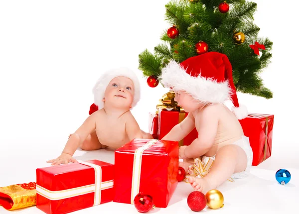 Weihnachtsmann-Helfer Stockfoto