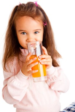 Girl with juice clipart