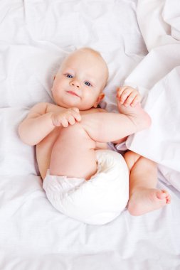 Baby in diaper clipart