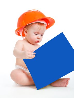 Baby reading clipart