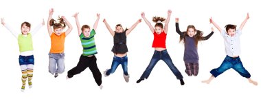 Jumping kids collection clipart