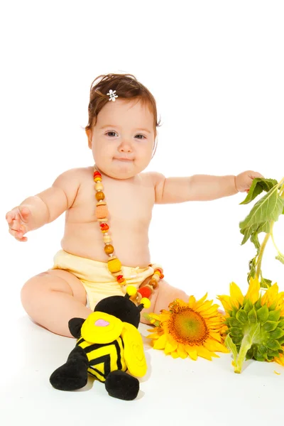 Sunflower baby — Stock Photo, Image
