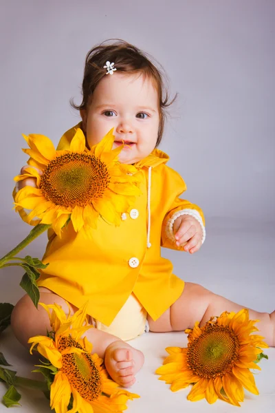 Girassol bebê — Fotografia de Stock