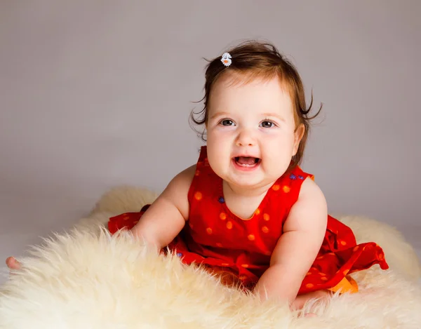 Cheerful baby girl — Stock Photo, Image