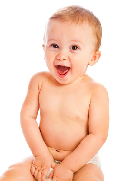 Zoete laughing baby — Stockfoto