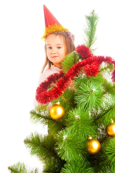 Zdobení vánoční stromeček — Stock fotografie