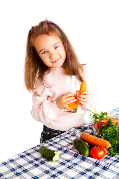 Eating vegetables — Stock Photo, Image