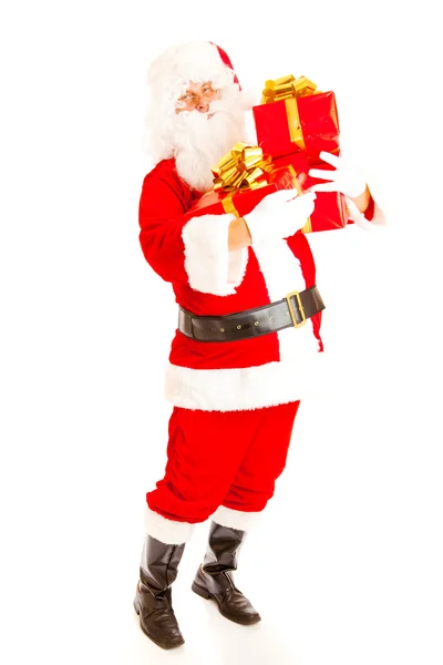 Santa con regali — Foto Stock