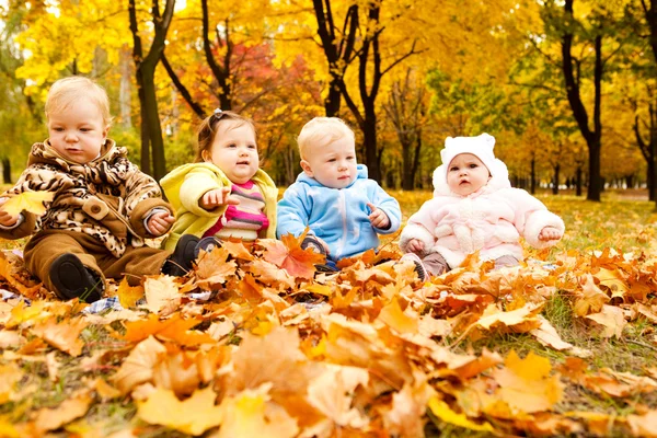 Осенние дети — стоковое фото