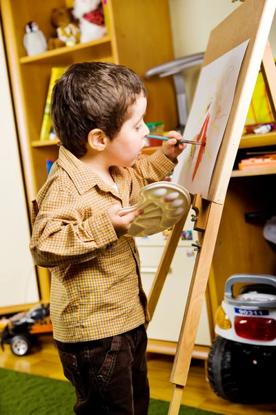 Kid painting — Stock Photo, Image
