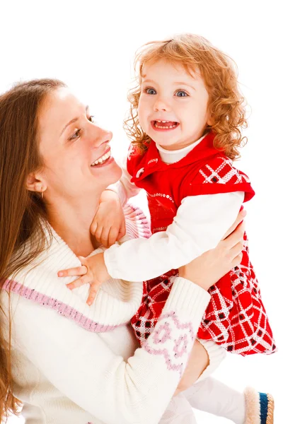 Mother and daughter laughing — Stock Photo, Image
