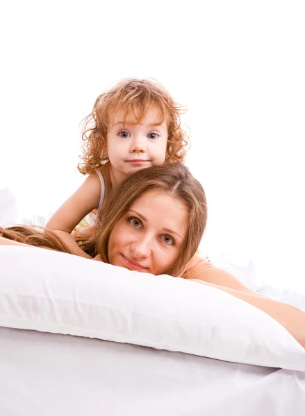 Beautiful mother and daughter — Stock Photo, Image