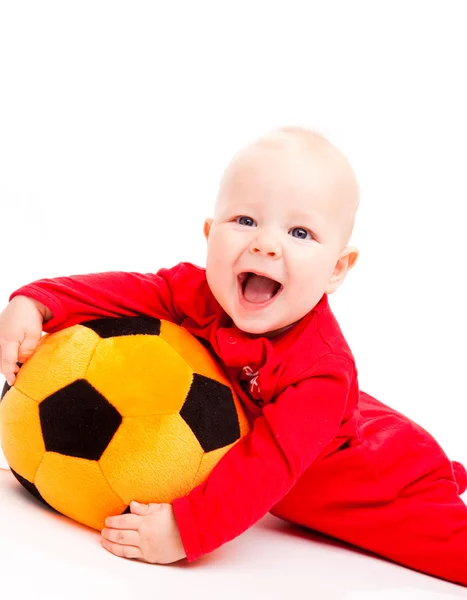 Bebê futebol — Fotografia de Stock