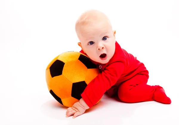 Малыш футболист — стоковое фото