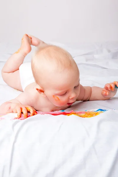 絵画を赤ちゃん — ストック写真