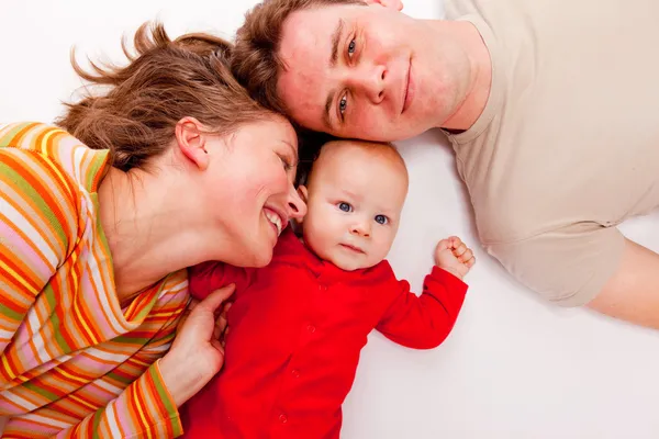 Moeder, vader en baby — Stockfoto