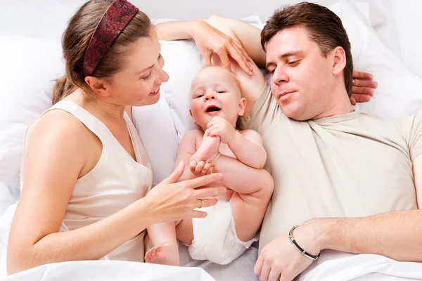 Mamma, papà e bambino — Foto Stock