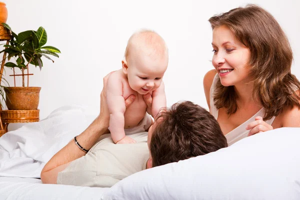 Mother and father with son — Stock Photo, Image