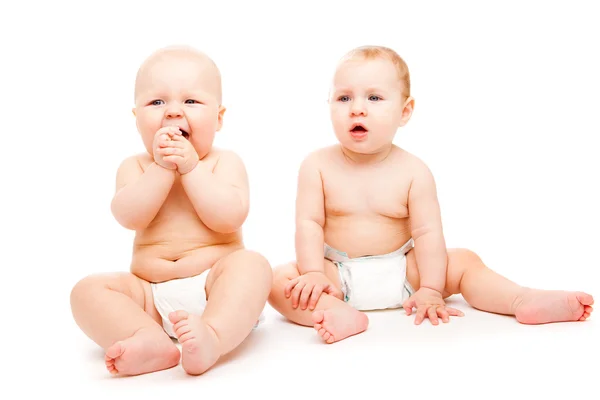 Babies in diapers — Stock Photo, Image