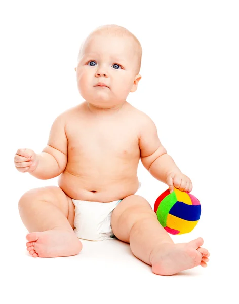 Bebé con bola — Foto de Stock