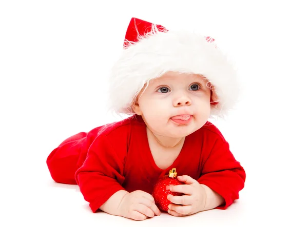Bebek Noel Baba şapkası — Stok fotoğraf