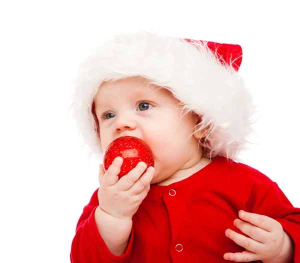 Bébé avec décoration de Noël — Photo