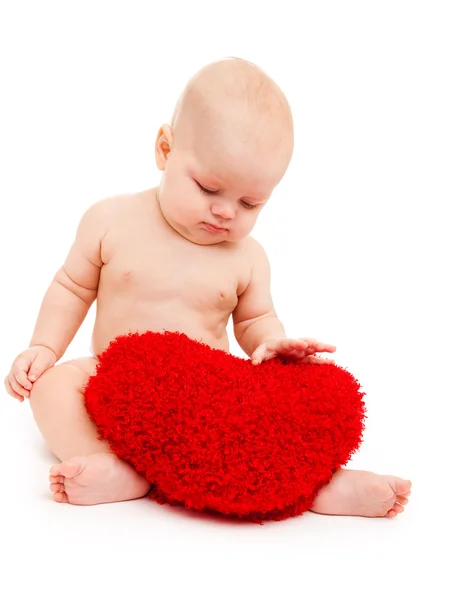 Baby with heart — Stock Photo, Image