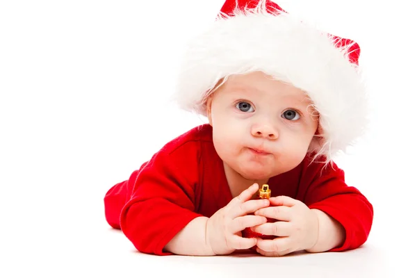Kid with Christmas decoration — Stock Photo, Image